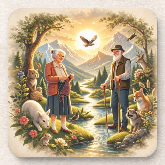 Inspirational Coaster  “Growing Old Is a Privilege コースター (正面)