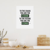 Inspirational Coding Quote – Code and Core ポスター (キッチン)
