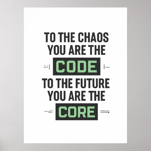 Inspirational Coding Quote – Code and Core ポスター (正面)