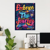 Inspirational Colorful Modern Wall Art  ポスター (ホームオフィス)
