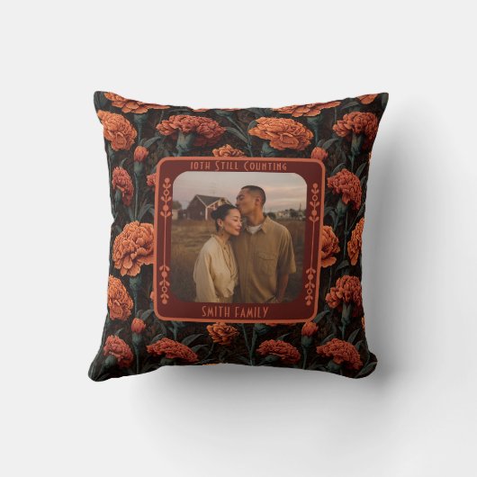 Inspirational Couple 20Th Anniversary Throw Pillow クッション (裏面)