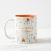 Inspirational Created With A Purpose Faith Mug ツートーンマグカップ (左)