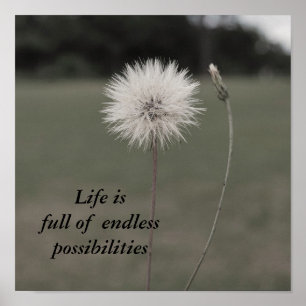Inspirational Dandelion - Customiz... - Customized ポスター