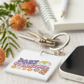 Inspirational Don't Overthink it Wordart Keychain キーホルダー (正面右)