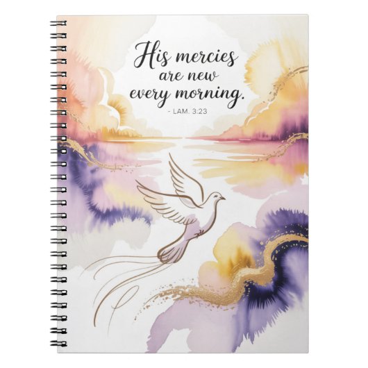 Inspirational Dove Journal - Uplifting Watercolor  ノートブック (正面)