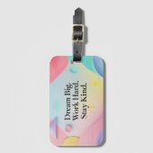 Inspirational Dream Big. Work Hard. Stay Ki ラゲッジタグ (正面縦)