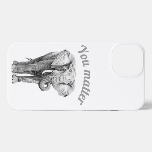 Inspirational Elephant You Matter iPhone Case iPhoneケース (裏面横)
