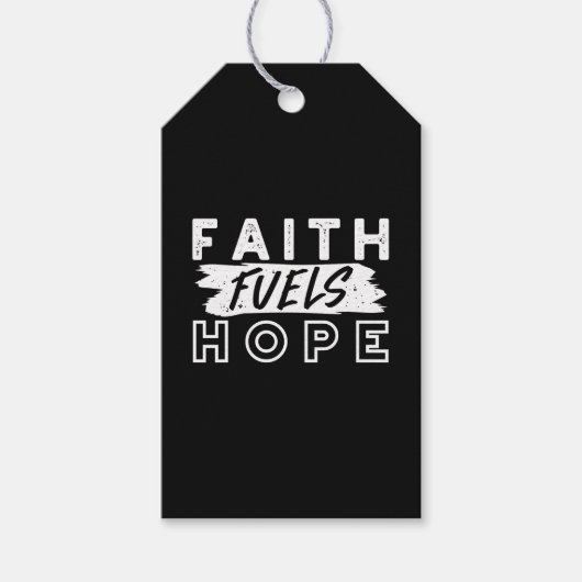 Inspirational Faith Quote – Faith Fuels Hope ギフトタグ (正面)