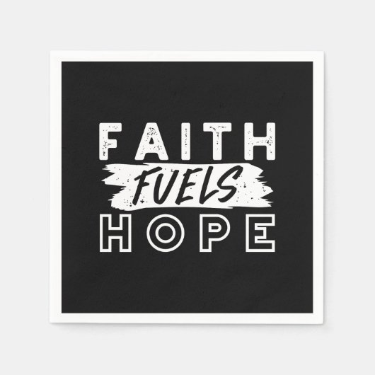 Inspirational Faith Quote – Faith Fuels Hope スタンダードカクテルナプキン (正面)