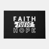 Inspirational Faith Quote – Faith Fuels Hope ドアマット (正面)