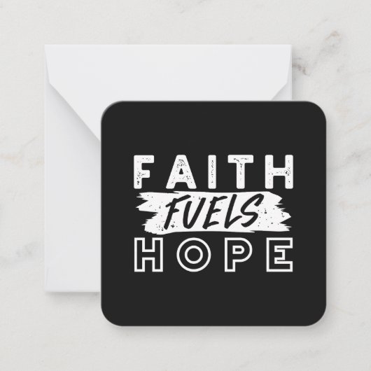 Inspirational Faith Quote – Faith Fuels Hope ノートカード (正面)
