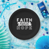 Inspirational Faith Quote – Faith Fuels Hope ペーパープレート (パーティー)
