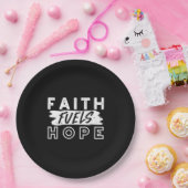 Inspirational Faith Quote – Faith Fuels Hope ペーパープレート (パーティー)