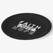 Inspirational Faith Quote – Faith Fuels Hope ペーパープレート (アングル)