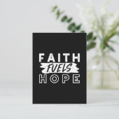 Inspirational Faith Quote – Faith Fuels Hope ポストカード (スタンド正面)