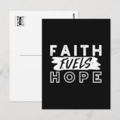Inspirational Faith Quote – Faith Fuels Hope ポストカード (正面/裏面)