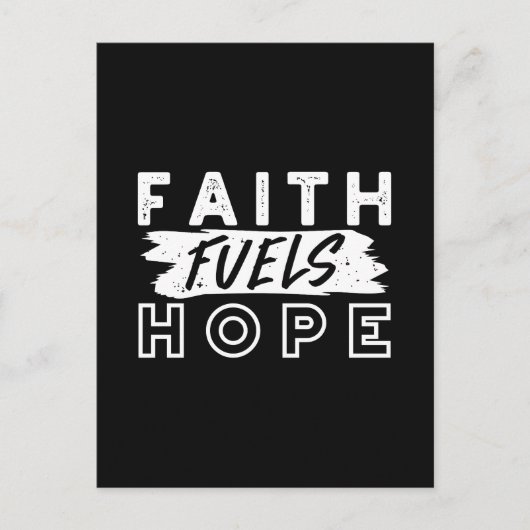 Inspirational Faith Quote – Faith Fuels Hope ポストカード (正面)