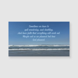 Inspirational Faith Quote Ocean Photography Magnet
