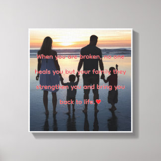 Inspirational Family Quote Canvas キャンバスプリント