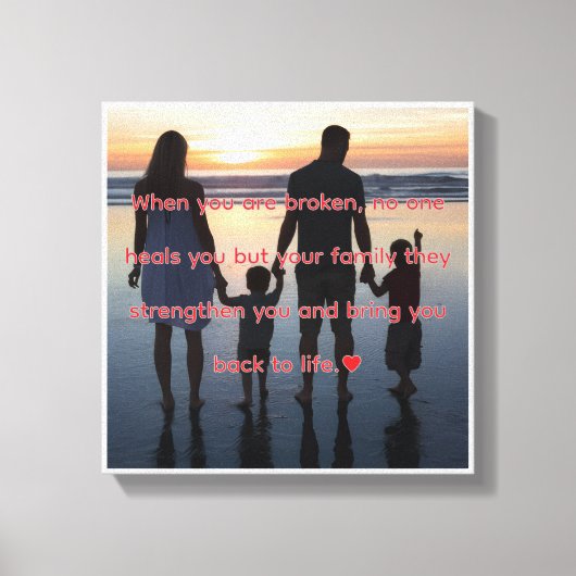 Inspirational Family Quote Canvas キャンバスプリント (正面)