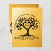 Inspirational family quotes on a tree with roots ポストカード (正面/裏面)