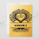 Inspirational family quotes on a tree with roots 招待状 (裏面)