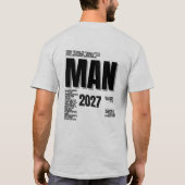 Inspirational Fashion Statement Typography Art Tシャツ (裏面)