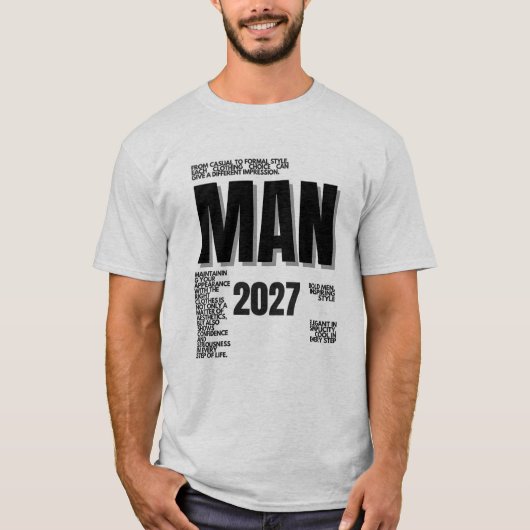 Inspirational Fashion Statement Typography Art Tシャツ (正面)