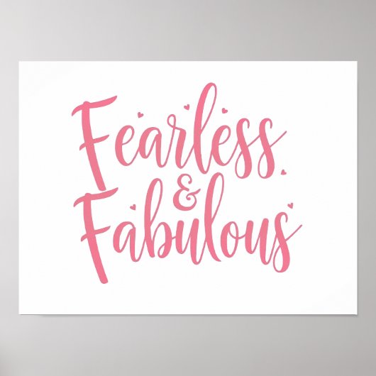 Inspirational "Fearless and Fabulous" Quote ポスター (正面)