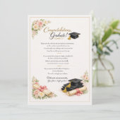 Inspirational Floral Graduation Message  シーズンカード (スタンド正面)