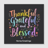 Inspirational Floral Gratitude Wreath Handcrafted (正面)