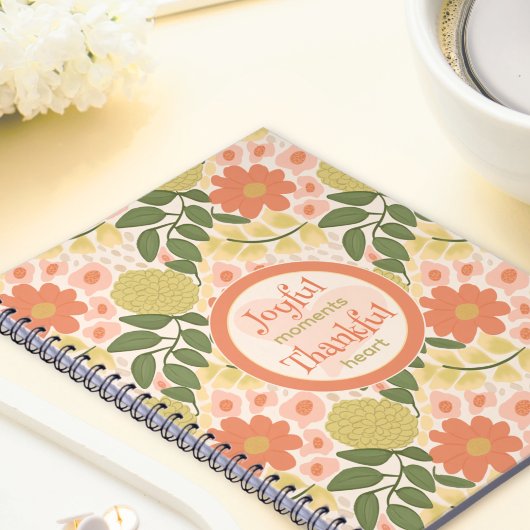 Inspirational Floral Journal – Joyful Moments ノートブック