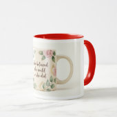 Inspirational Floral Mug | She Believed She Could  マグカップ (正面右)