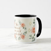 Inspirational Floral Mug | She Believed She Could  マグカップ (正面右)