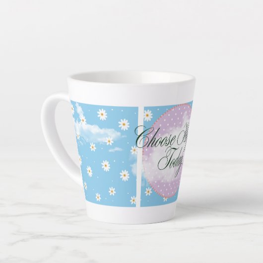 inspirational flower mug design カフェラテマグ (左アングル)