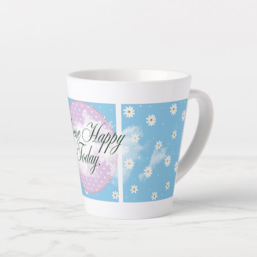 inspirational flower mug design カフェラテマグ (右アングル)