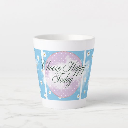 inspirational flower mug design カフェラテマグ (正面)