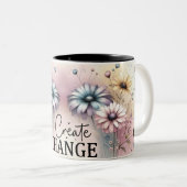 Inspirational Flower Wrap ツートーンマグカップ (正面右)