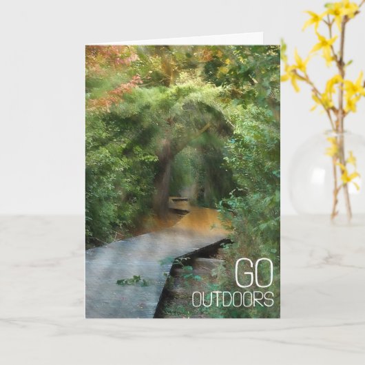 Inspirational Forest With Sunbeams カード (黄色い花)