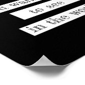 inspirational Gandhi quote poster modern chic ポスター (角)