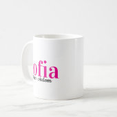 Inspirational Gift Personalized Name & Meaning Mug コーヒーマグカップ (正面左)
