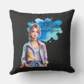 Inspirational Girl Graphic  クッション (裏面)
