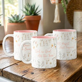 Inspirational God Is Good Watercolor Wildflowers ツートーンマグカップ