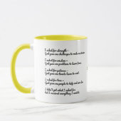 Inspirational God Quote Mug – Strength, Wisdom マグカップ (左)