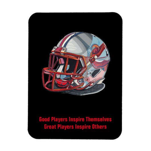 Inspirational Good Players Pop Art Football Helmet マグネット (縦)