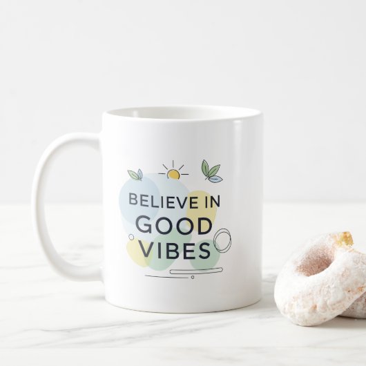 Inspirational Good Vibes Only Motivational Gift コーヒーマグカップ (ドーナツ)