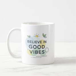 Inspirational Good Vibes Only Motivational Gift コーヒーマグカップ