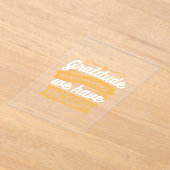 Inspirational Gratitude Typography Quotes アクリル招待状 (レイダウン)