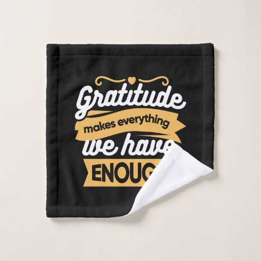 Inspirational Gratitude Typography Quotes ウォッシュタオル (ウォッシュタオル)