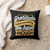 Inspirational Gratitude Typography Quotes クッション (ブランケット)